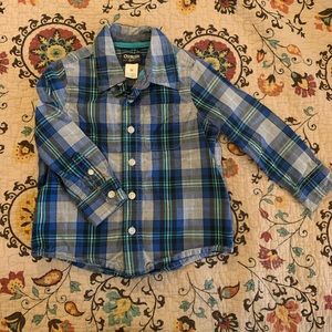 🔴 *5 for $20 Sale* Boys Osh Kosh plaid button down shirt size 3t